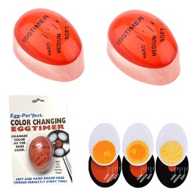 ZONSUSE 2 PCS Egg Timer, Egg Boiler Timer, Heat Sensitive Timer, Egg Timers That Changes Color When Done for Boiling Soft, Medium or Hard Boiled Eggs, Safe Non-Toxic Durable Kitchen Aidd
