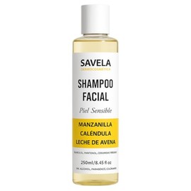Shampoo facial piel sensible, Manzanilla, Caléndula y Leche de Avena Bisabolol, Pantenol, Ceramidas y Regaliz. 250ml.                                 
