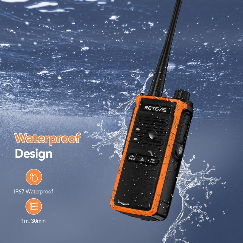 Retevis C5B IP67 Waterproof Walkie Talkie Long Range Two Way
