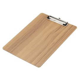 PATIKIL Wooden Clipboard for 8.5 x 11 Inch Paper, Standard A4 Letter Size Clip Boards Hardboard with Low Profile Clip for Office Classroom, Cherry Wood Texture
