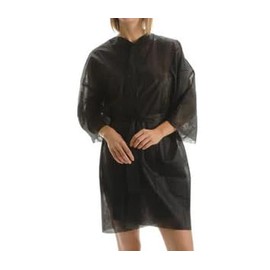 Unlimited Disposable Kimono Robes 10-Pack, 39 Inch, White & Black, Fabric, One Size Fits Spa & Salon for Massage, Beauty (US, Alpha, One Size, Regular, Regular, BLACK)