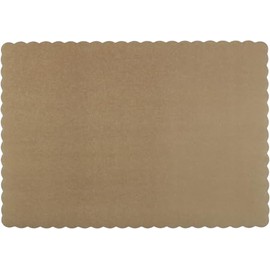 Rupert and Jeoffrey's Trading Co. Manteles individuales de papel, desechables, borde festoneado (café, 50)