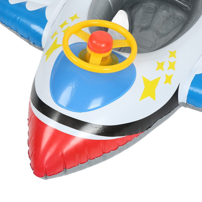 Inflatable Airplane Swimming Ring Inflated Plane Swim Float Seat with