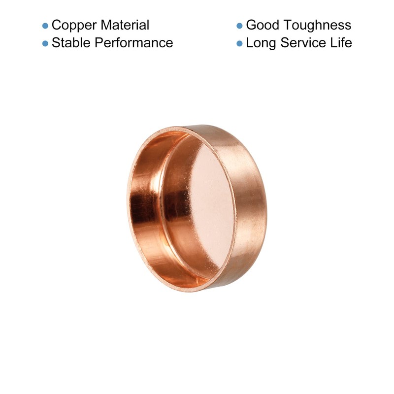 sourcing map Copper End Cap Pipe Fitting Sweat Plug Connection