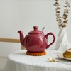 London Pottery Farmhouse Teapot with Infuser, Ceramic, Carmine, 2 Cup