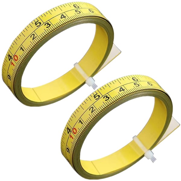 2 Packs Self Adhesive Measuring Tape, Steel Peel and Stick