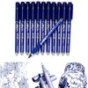 WONOLO 12PCS 0.5mm Erasable Pen Blue Gel Ink Roller Ball