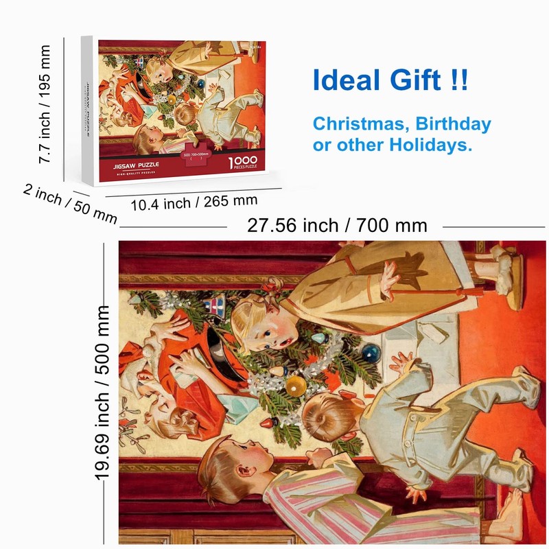 Anguis 1000 Piece Jigsaw Puzzle, Warm Christmas in Love, Cardboard