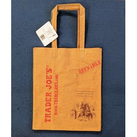 Trader Joes 洗える紙製食料品再利用可能バッグ