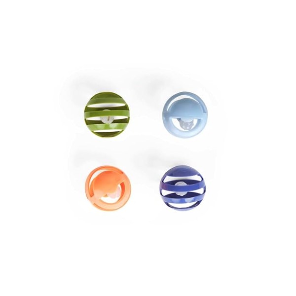Merry Makings Cat Rattle Ball Toy Multipack, Pack of 4