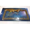 SPL EAGLE CHROME/GOLD METAL LICENSE PLATE FRAME LPF-476C/G