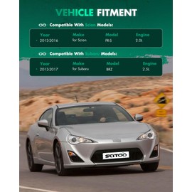 SCITOO Glossy Black Stickers Spoiler Wing Body Kit Compatible with 2013-2020 for Scion FR-S & for Toyota 86 & for Subaru BRZ Rear Trunk Spoiler Wing Splitter Chin Exterior Diffuser