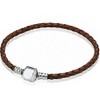 Sexy Sparkles Genuine Real Braided Leather Bracelet - Brown 7.0"