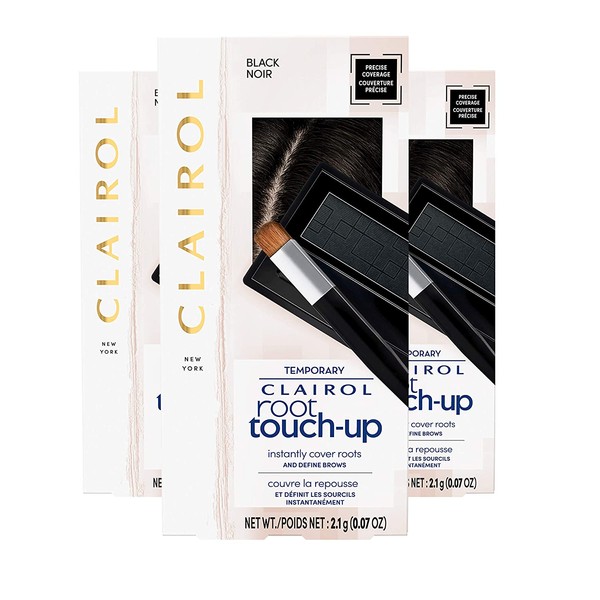 Clairol Root Touch-Up Temporary Concealing Powder, Black, Pack of 3