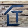 L Shape Hand-Forged - Rustic Hammered Brackets / Braces -