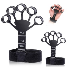 Catsobat Hand Grip, Power Finger Grip, Set of 2, Finger Training, Grip Strength, Ergonomic Design, Black