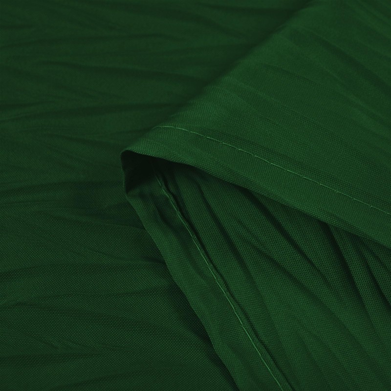Tititex Dark Green Crumpled Shower Curtain, Textured Heavy Duty 156GSM