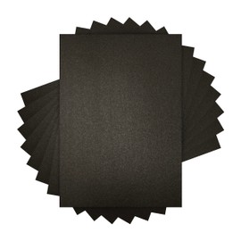Craft Perfect Pearlescent Card A4 - Pack of 20 - Onyx Black - 250gsm Double-Sided Acid-Free Cardstock for Die Cutting & Crafting