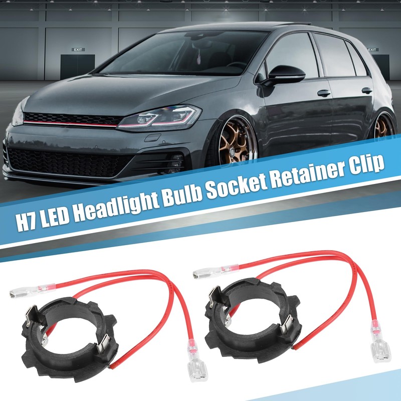 uxcell 2pcs H7 LED Headlight Bulb Base Holder Adapters Socket