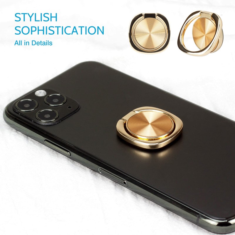 [2 Pack] Rounded CD Texture Cell Phone Ring Holder Stand,