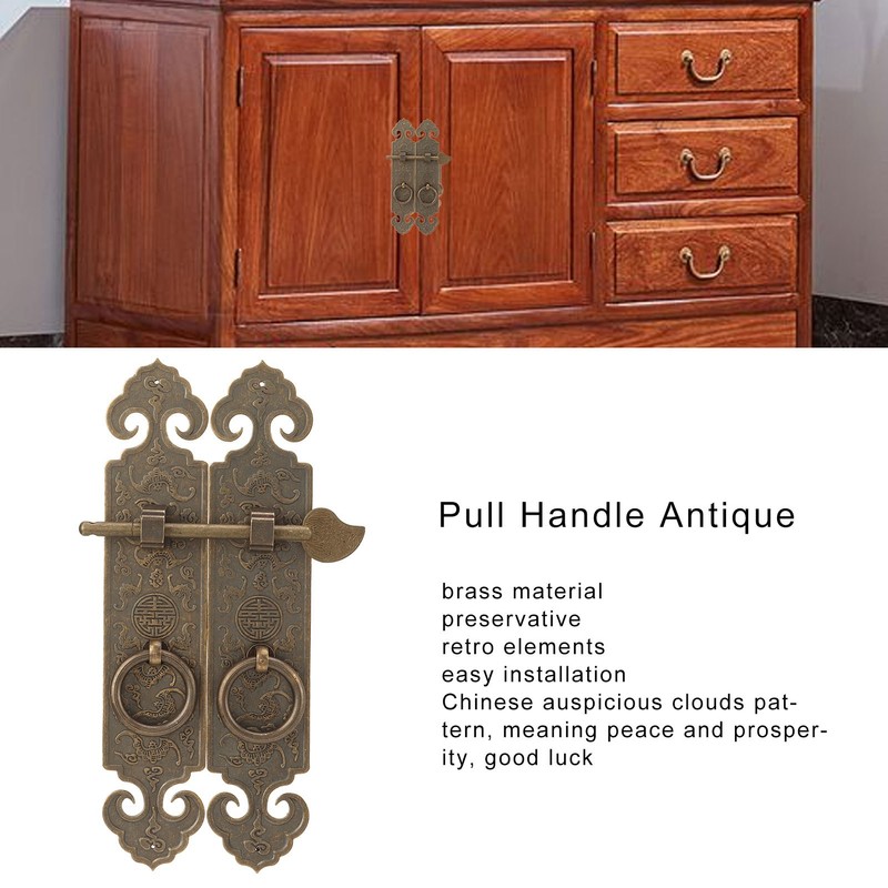 Pull Handle Antique Chinese Auspicious Clouds Good Luck Drawer Pulls