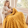 NEWCOSPLAY Super Soft Twin Blanket Mustard Yellow Premium Silky Flannel