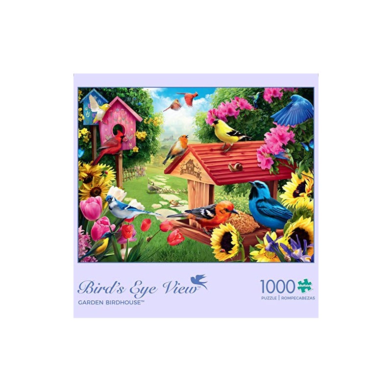 Buffalo Games - Garden Birdhouse - Rompecabezas de 1000 Piezas