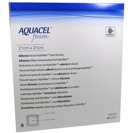 Aquacel AG antimikrobieller quadratischer Schaum-Klebeverband, 21 x 21 cm