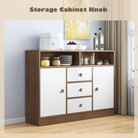 Mgoodoo Knobs Door Handle Furniture Pull 5Pcs for Kitchen Cabinets Cupboard Closet Farmhouse Nordic Simple Style Vintage Antique Bronze 36MM