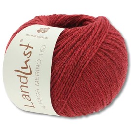 Frida's Wollhaus Lana Grossa 50 g Landlust Alpaca Merino 160 Wool Knitting 26 Colours (420 | Bordeaux)