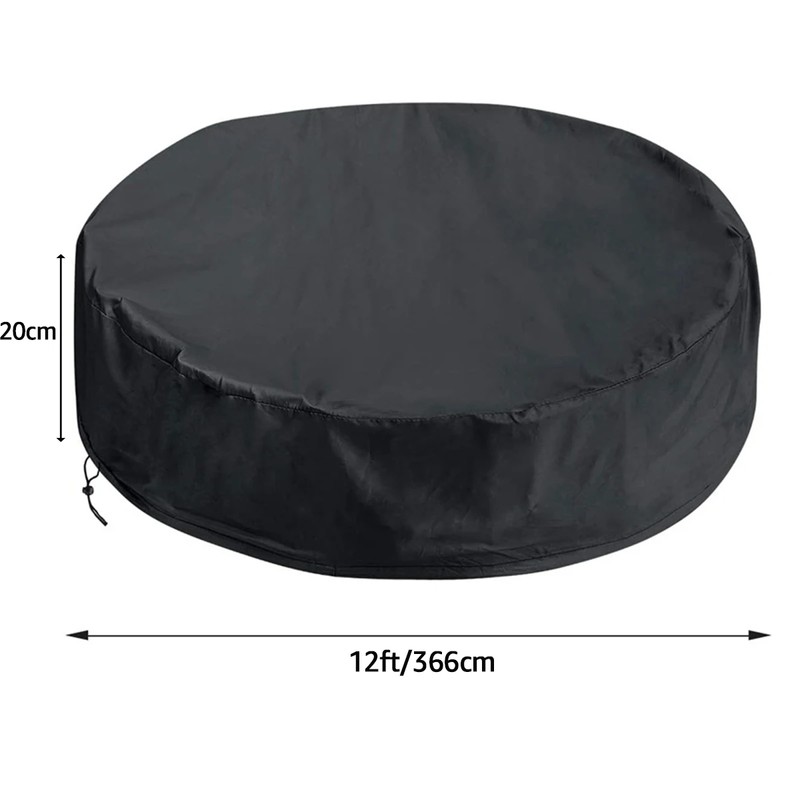 Round Above Ground Pool Cover 4-15FT, Waterproof Swimming Pool Blanket