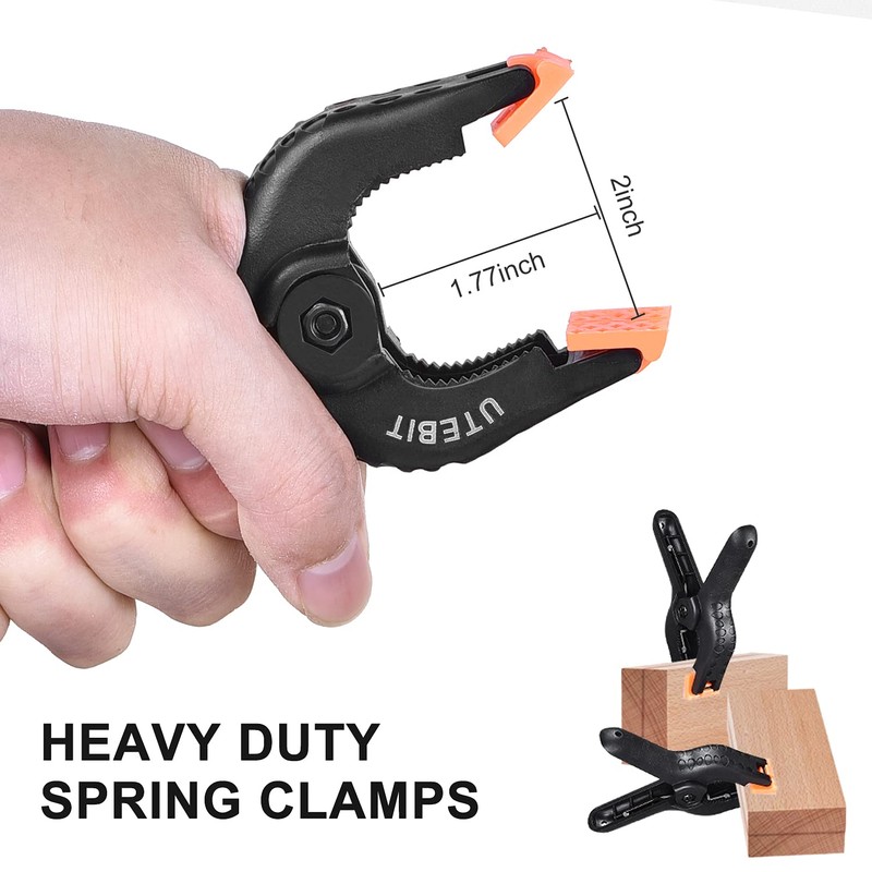 Nylon Spring Clamps, UTEBIT 4.5inch Pack of 8 Plastic Heavy
