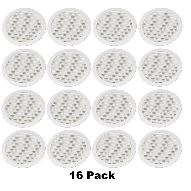 4" Round Plastic Louver Soffit Air Vent Reptile Screen Grille