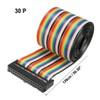sourcing map IDC 30 Pin Ribbon Cable Colourful Rainbow Wire
