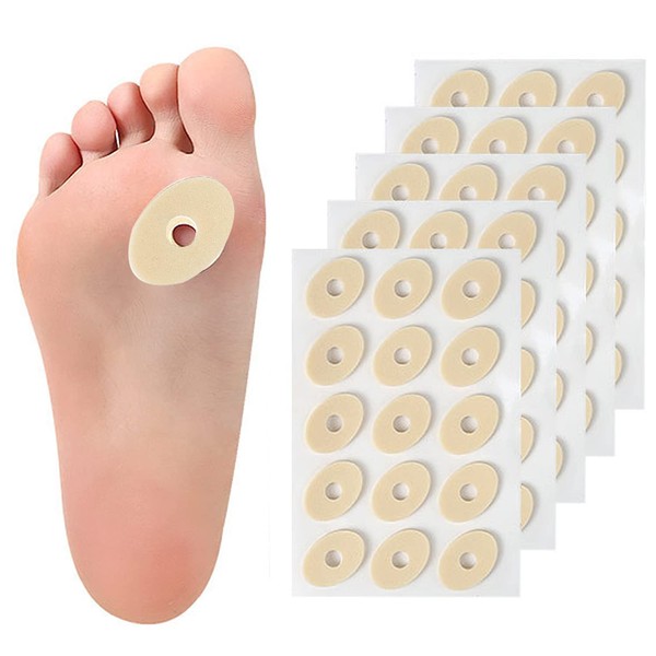 120 Pcs Foam Corn Cushions Corn Pads Soft Shoes Sticker Waterproof Toe Pads for Corn Callous and Feet Protectors