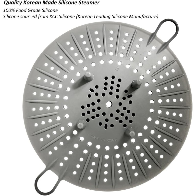  Silicone Steamer Basket 10' Size, Silicone Steamer Insert for