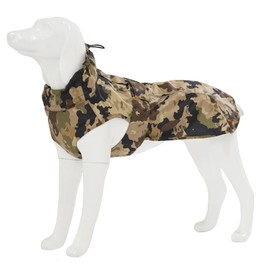 Waterproof Dog Raincoat with Reflective Strip, Adjustable Breathable Rain Coat Jacket with Leash Hole for Dogs (Camo, XXX-Large)