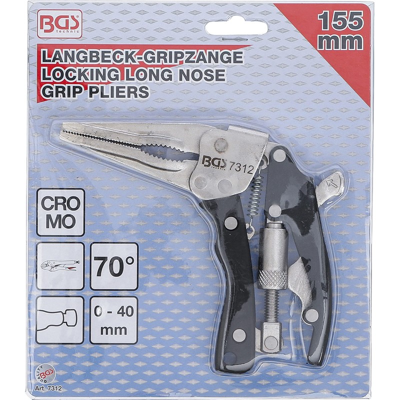 BGS 7312 Long Grip Pliers with Pistol Grip 170 mm
