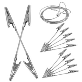 Zerodeko 1 Set Alligator Photo Clips with Hanging Wire for Displaying Pictures Memos Cards for Wall Art Decor at Parties Festivals