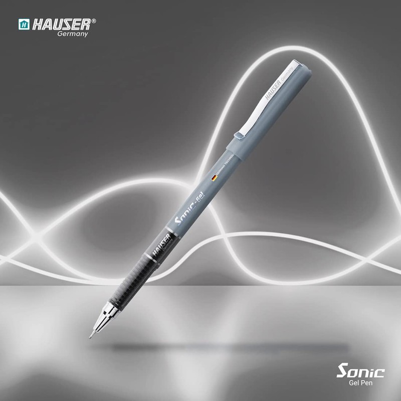 Hauser Sonic Water Proof Gel Ink Pen Black Pack of