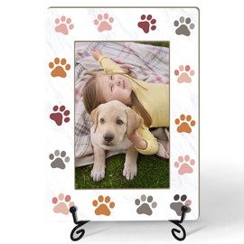 HONPHAX Dog Cat Picture Frame, Dog Cat Mom Gifts for Pet Owner Photo Frame, Pet Picture Frames 4 x 6 Photo/FrameS15