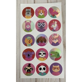 Unbranded Cat Sloth Chihuahua Dogs Dinosaur Unicorn Koala Panda Stickers New Kids School