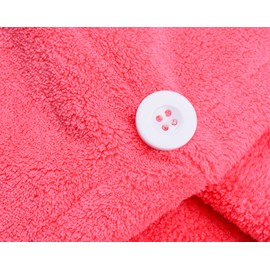 HOPESHINE Women's Soft Shower Hair Towel Twist Hair Turban Wrap Drying Cap Great Gift for Women (Rose Red 3-Pack)