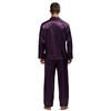 Tony & Candice Men's Classic Satin Pajama Set Sleepwear (Purple