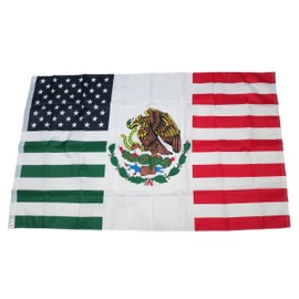 TrendyLuz Flags USA Mexico Friendship American Mexican Combination 3x5 Flag