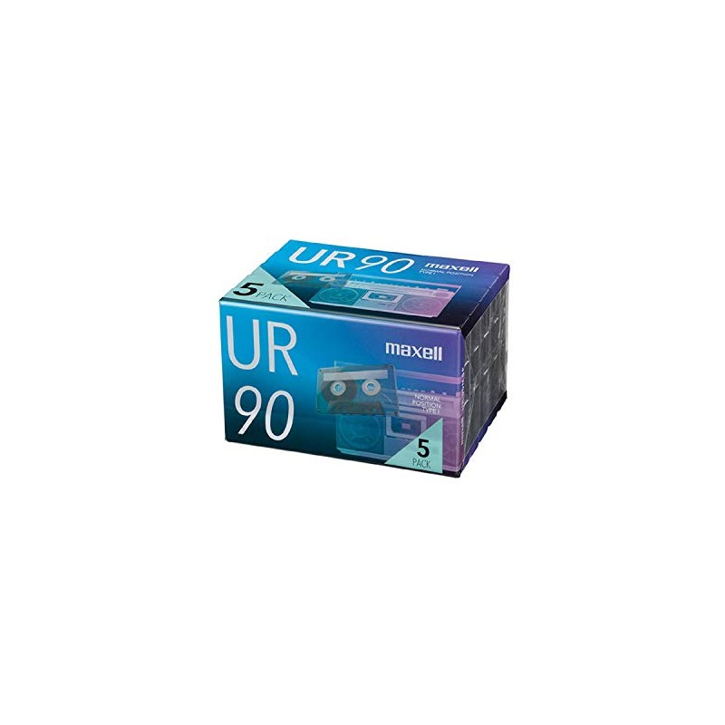 Maxell UR-90N 5P Recording Cassette Tape, 90 Minutes, 5 Rolls,