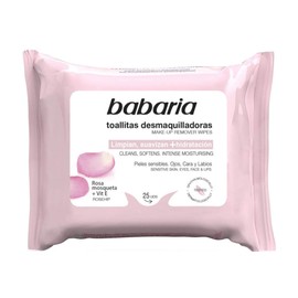 BABARIA Unisex TOALLITAS DESMAQUILLANTES PINK MOSQUETTA MAKEUP REMOVE FROM CLOTHS 25UN, , STANDARD