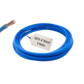 CusoTec H07V-K 10 mm² Wiring Cable 5 Metres Single Wire Wire Black Brown Grey Blue Green Yellow