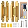 Lipshome 9.7" Hidden Door Hinge/Concealed Hinges,Invisible Hinges,Invisible Door Silent 180