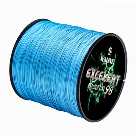 Waline Super Strong 8 Strands Braided Fishing Lines 300m 500m 20lb-100lb Abrasion-Resistant Ultra Smooth PE Braid Line (Blue, 60lb/0.37mm/500m(547yds))